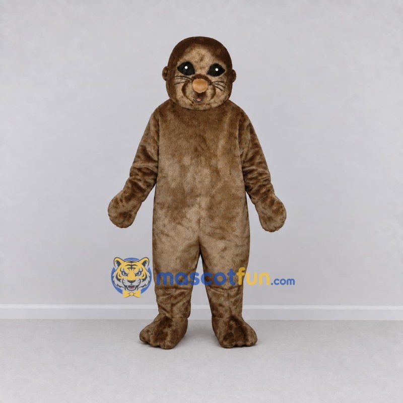 Custom Gray Brown Otter Mascot Costume Adult Full Body Suit for Wildlife Events Custom Gray Brown Otter Mascot Costume Adult Full Body Suit for Wildlife Events