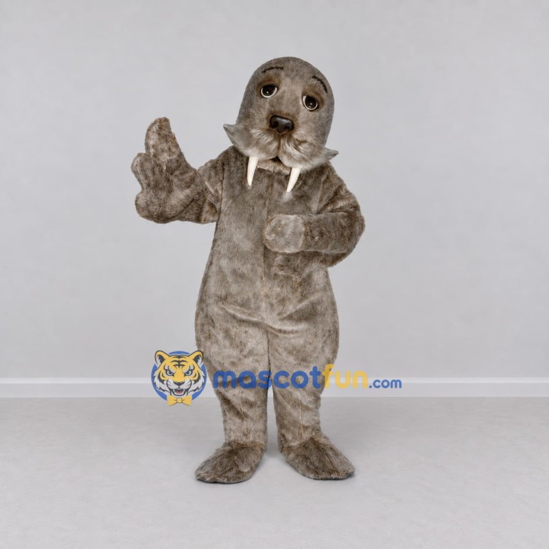 Custom Gray Walrus Mascot Costume Adult Full Body Suit for Ocean Events