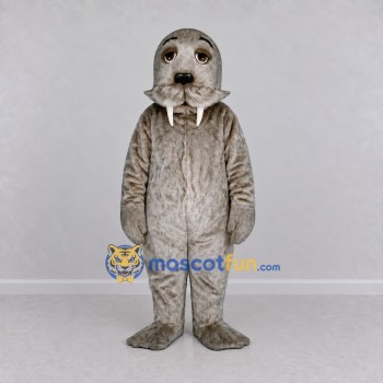 Custom Gray Walrus Mascot Costume Adult Full Body Suit for Ocean Events Custom Gray Walrus Mascot Costume Adult Full Body Suit for Ocean Events