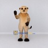Custom Tan and Black Meerkat Mascot Costume Adult Full Body Suit for Wildlife Events