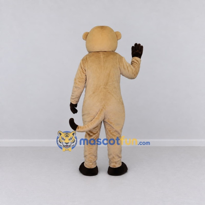 Custom Tan and Black Meerkat Mascot Costume Adult Full Body Suit for Wildlife Events