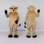 Custom Tan and Black Meerkat Mascot Costume Adult Full Body Suit for Wildlife Events