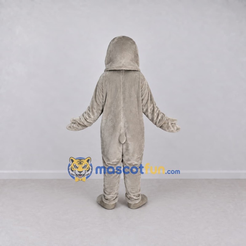 Custom Light Gray Seal Mascot Costume Adult Full Body Suit for Ocean Events Custom Light Gray Seal Mascot Costume Adult Full Body Suit for Ocean Events