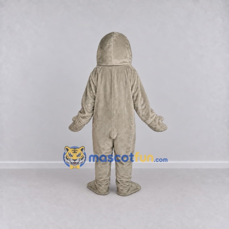 Custom Light Gray Seal Mascot Costume Adult Full Body Suit for Ocean Events Custom Light Gray Seal Mascot Costume Adult Full Body Suit for Ocean Events