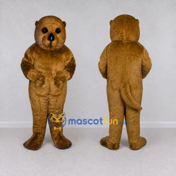 Custom Golden Brown Otter Mascot Costume Adult Full Body Suit for Wildlife Events