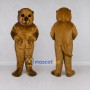 Custom Golden Brown Otter Mascot Costume Adult Full Body Suit for Wildlife Events