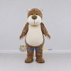 Custom Brown and White Spotted Teddy Bear Mascot Costume Adult Full Body Suit for Community Events Custom Brown and White Spotted Teddy Bear Mascot Costume Adult Full Body Suit for Community Events