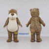 Custom Brown and White Spotted Teddy Bear Mascot Costume Adult Full Body Suit for Community Events Custom Brown and White Spotted Teddy Bear Mascot Costume Adult Full Body Suit for Community Events