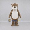 Custom Brown and White Spotted Teddy Bear Mascot Costume Adult Full Body Suit for Community Events Custom Brown and White Spotted Teddy Bear Mascot Costume Adult Full Body Suit for Community Events