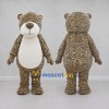 Custom Brown and White Spotted Teddy Bear Mascot Costume Adult Full Body Suit for Community Events Custom Brown and White Spotted Teddy Bear Mascot Costume Adult Full Body Suit for Community Events