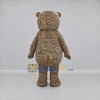 Custom Brown and White Spotted Teddy Bear Mascot Costume Adult Full Body Suit for Community Events Custom Brown and White Spotted Teddy Bear Mascot Costume Adult Full Body Suit for Community Events