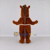 Custom Brown and White Horse Mascot Costume Adult Full Body Suit for School Events