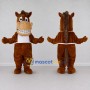 Custom Brown and White Horse Mascot Costume Adult Full Body Suit for School Events