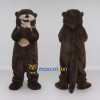 Custom Dark Brown and Tan Otter Mascot Costume Adult Full Body Suit for Wildlife Events Custom Dark Brown and Tan Otter Mascot Costume Adult Full Body Suit for Wildlife Events
