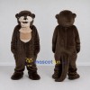 Custom Dark Brown and Tan Otter Mascot Costume Adult Full Body Suit for Wildlife Events