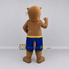 Custom Tan and Blue Otter in Sports Shorts Mascot Costume Adult Full Body Suit for Sports Events