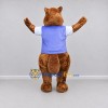 Custom Brown and Purple Beaver in T Shirt Mascot Costume Adult Full Body Suit for School Events Custom Brown and Purple Beaver in T Shirt Mascot Costume Adult Full Body Suit for School Events