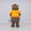 Custom Gray Brown and Yellow Beaver in T Shirt Mascot Costume Adult Full Body Suit for School Events Custom Gray Brown and Yellow Beaver in T Shirt Mascot Costume Adult Full Body Suit for School Events