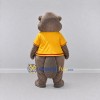 Custom Gray Brown and Yellow Beaver in T Shirt Mascot Costume Adult Full Body Suit for School Events Custom Gray Brown and Yellow Beaver in T Shirt Mascot Costume Adult Full Body Suit for School Events