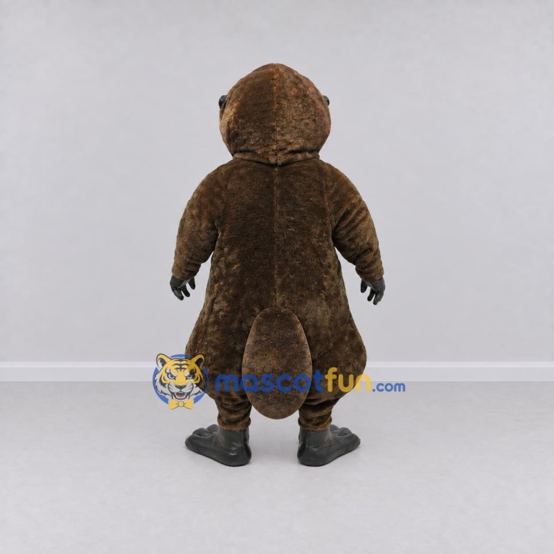 Custom Dark Brown Beaver Mascot Costume Adult Full Body Suit for Wildlife Events Custom Dark Brown Beaver Mascot Costume Adult Full Body Suit for Wildlife Events