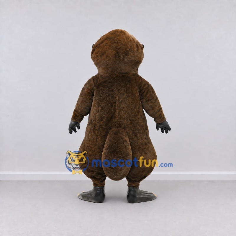 Custom Dark Brown Beaver Mascot Costume Adult Full Body Suit for Wildlife Events Custom Dark Brown Beaver Mascot Costume Adult Full Body Suit for Wildlife Events