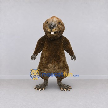 Custom Dark Brown Rodent Character Mascot Costume Adult Full Body Suit for Wildlife Events Custom Dark Brown Rodent Character Mascot Costume Adult Full Body Suit for Wildlife Events