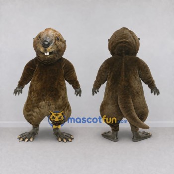 Custom Dark Brown Rodent Character Mascot Costume Adult Full Body Suit for Wildlife Events