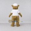Custom Tan and White Kangaroo in T Shirt Mascot Costume Adult Full Body Suit for School Events Custom Tan and White Kangaroo in T Shirt Mascot Costume Adult Full Body Suit for School Events