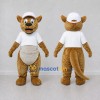 Custom Tan and White Kangaroo in T Shirt Mascot Costume Adult Full Body Suit for School Events Custom Tan and White Kangaroo in T Shirt Mascot Costume Adult Full Body Suit for School Events