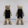 Custom Tan and Black Bulldog in Sportswear Mascot Costume Adult Full Body Suit for Sports Events