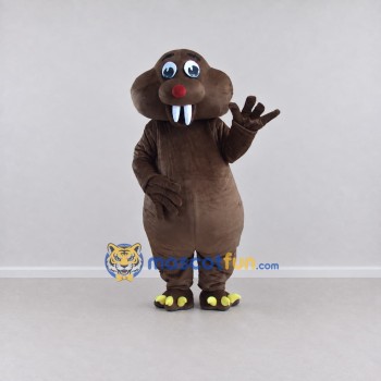 Custom Brown Walrus Mascot Costume Adult Full Body Suit for Ocean Events Custom Brown Walrus Mascot Costume Adult Full Body Suit for Ocean Events