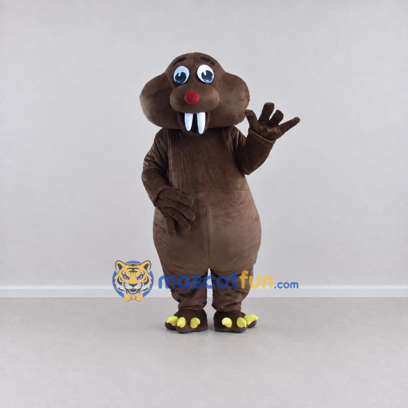 Custom Brown Walrus Mascot Costume Adult Full Body Suit for Ocean Events Custom Brown Walrus Mascot Costume Adult Full Body Suit for Ocean Events