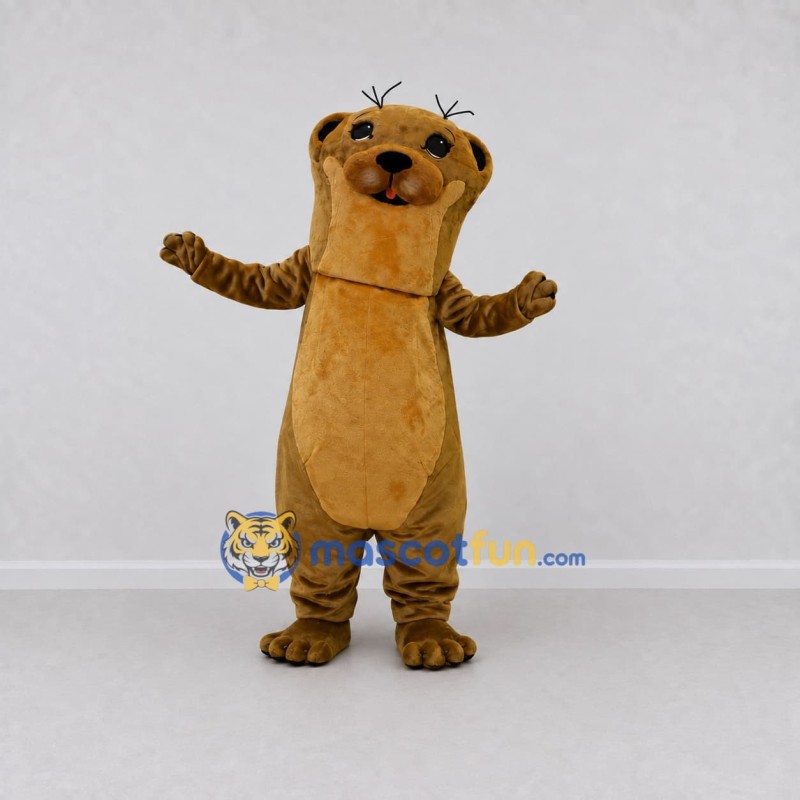 Custom Golden Brown Animal Character Mascot Costume Adult Full Body Suit for School Events Custom Golden Brown Animal Character Mascot Costume Adult Full Body Suit for School Events