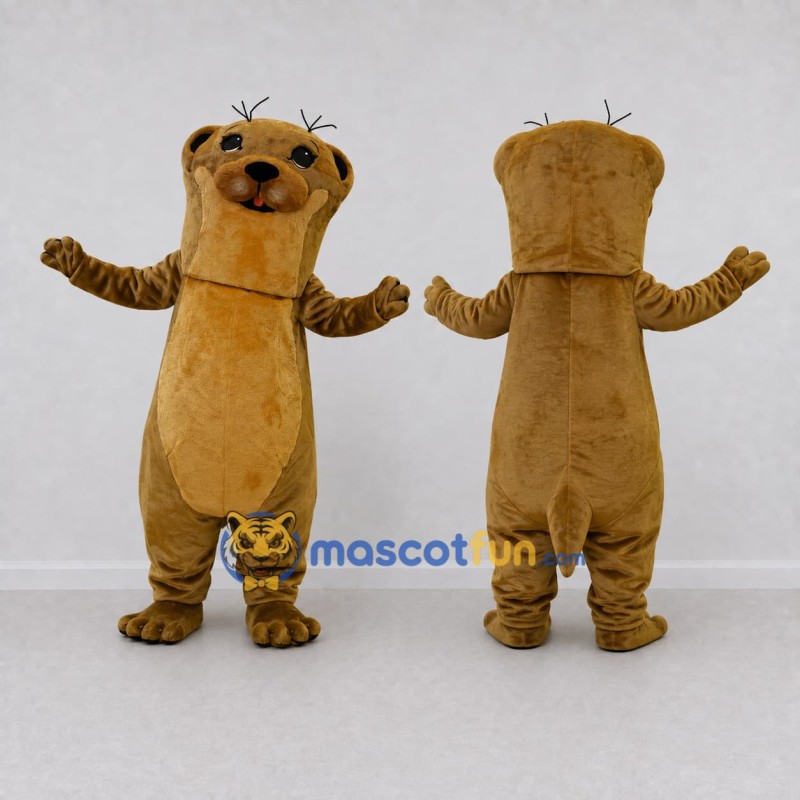 Custom Golden Brown Animal Character Mascot Costume Adult Full Body Suit for School Events Custom Golden Brown Animal Character Mascot Costume Adult Full Body Suit for School Events