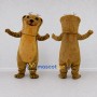 Custom Golden Brown Animal Character Mascot Costume Adult Full Body Suit for School Events