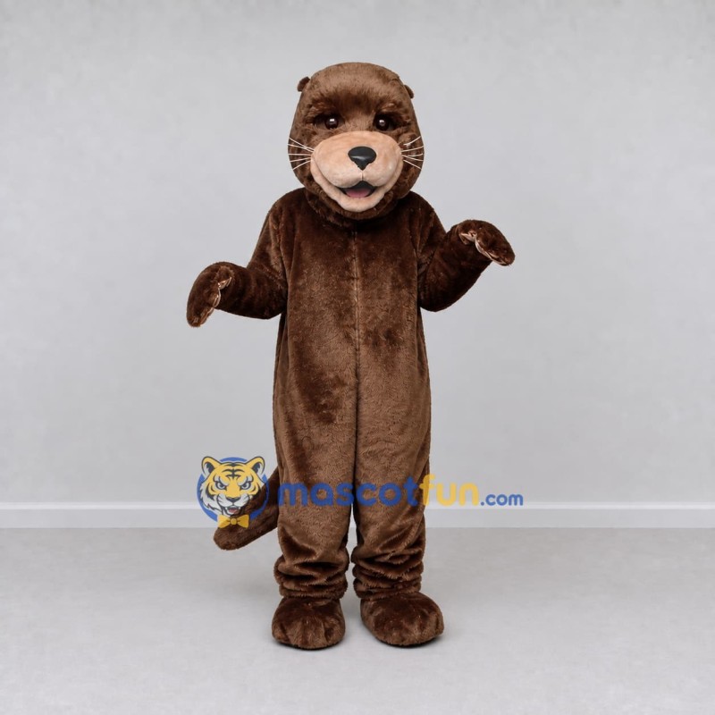 Custom Brown Otter Mascot Costume Adult Full Body Suit for Wildlife Events