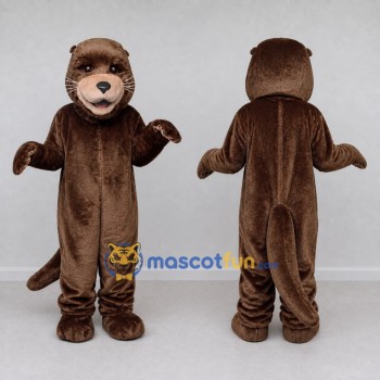 Custom Brown Otter Mascot Costume Adult Full Body Suit for Wildlife Events