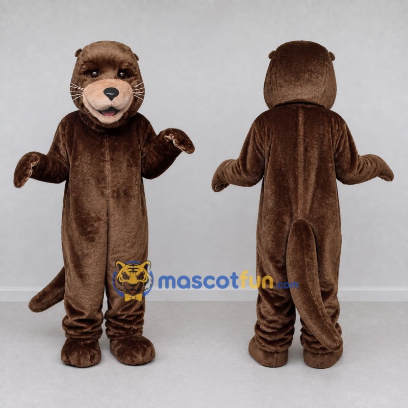 Custom Brown Otter Mascot Costume Adult Full Body Suit for Wildlife Events