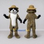 Custom Brown and White Raccoon in Hat Mascot Costume Adult Full Body Suit for Outdoor Events