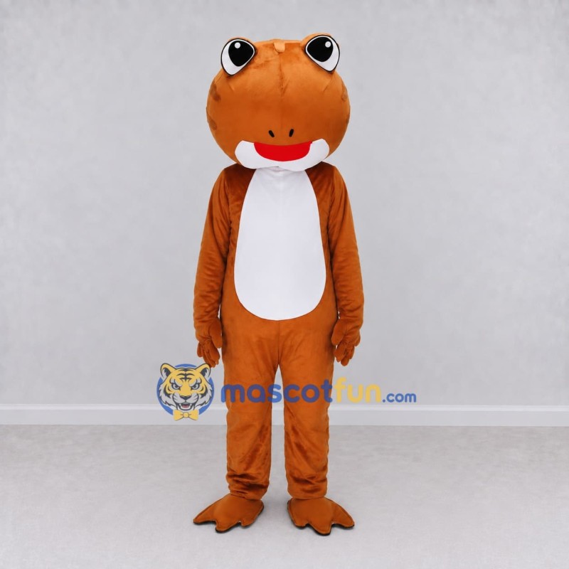 Custom Orange and White Frog Mascot Costume Adult Full Body Suit for School Events Custom Orange and White Frog Mascot Costume Adult Full Body Suit for School Events