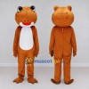Custom Orange and White Frog Mascot Costume Adult Full Body Suit for School Events Custom Orange and White Frog Mascot Costume Adult Full Body Suit for School Events