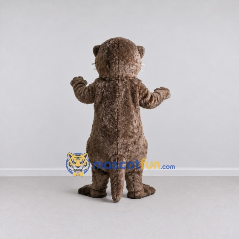 Custom Brown and White Otter Mascot Costume Adult Full Body Suit for Wildlife Events Custom Brown and White Otter Mascot Costume Adult Full Body Suit for Wildlife Events