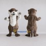 Custom Brown and White Otter Mascot Costume Adult Full Body Suit for Wildlife Events