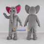 Custom Gray and Pink Elephant Mascot Costume Adult Full Body Suit for School Events
