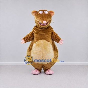 Custom Brown and Tan Rat Mascot Costume Adult Full Body Suit for School Events Custom Brown and Tan Rat Mascot Costume Adult Full Body Suit for School Events