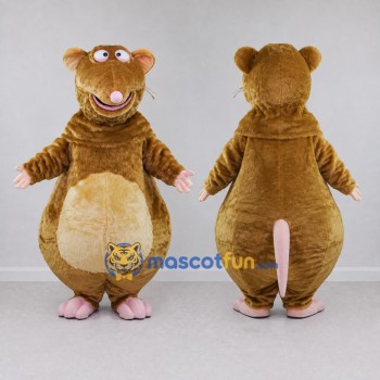 Custom Brown and Tan Rat Mascot Costume Adult Full Body Suit for School Events