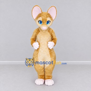 Custom Golden Tan and White Mouse Character Mascot Costume Adult Full Body Suit for School Events Custom Golden Tan and White Mouse Character Mascot Costume Adult Full Body Suit for School Events
