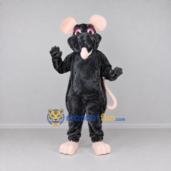 Custom Black and Pink Rat Mascot Costume Adult Full Body Suit for Halloween Events