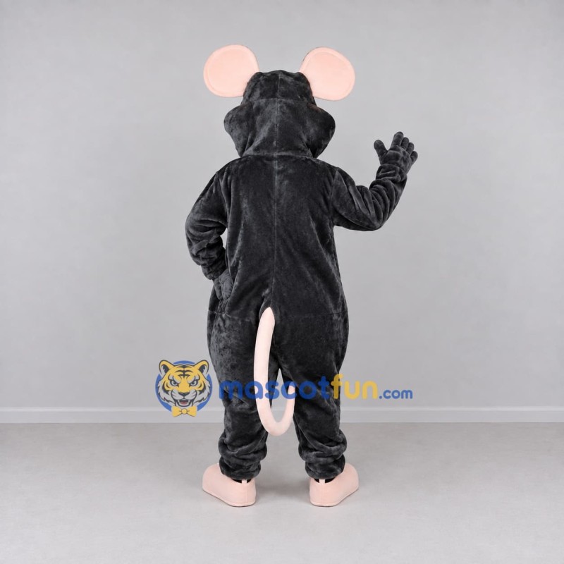Custom Black and Pink Rat Mascot Costume Adult Full Body Suit for Halloween Events Custom Black and Pink Rat Mascot Costume Adult Full Body Suit for Halloween Events
