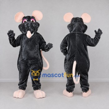 Custom Black and Pink Rat Mascot Costume Adult Full Body Suit for Halloween Events